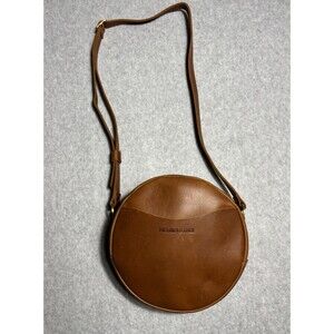 Portland Leather Goods Circle Crossbody Honey Brown Casual Everyday Sz Large 9”